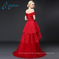 Tulle Lace Pleat Cascading Rüsche Sexy Red Brautkleid